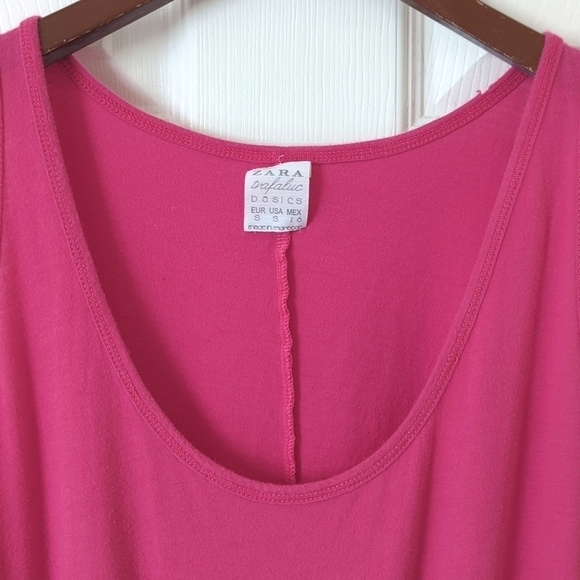 Zara Trafaluc Classic Cotton & Terrycloth Sleeveless Scoop Neck Romper Pink S - Picture 3 of 12